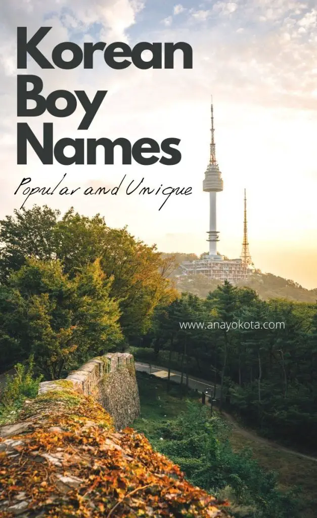 popular korean boy names 2020