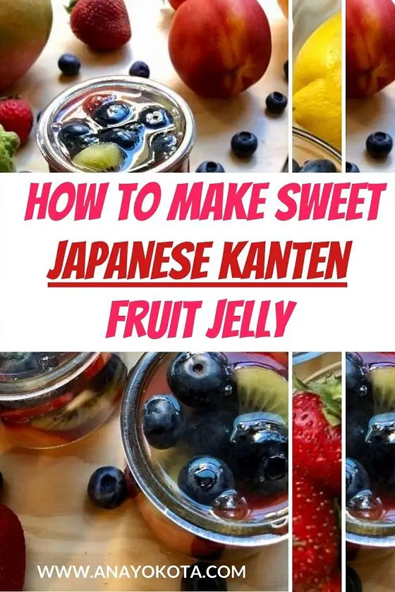 sweet japanese kanten fruit jelly