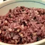 black rice in a rice cooker