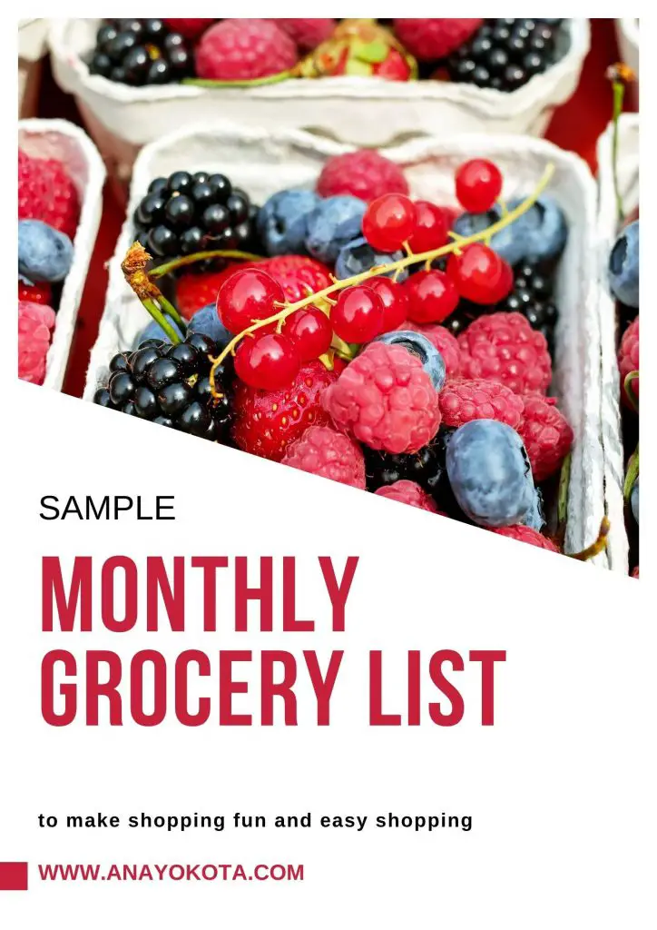 AYF SAMPLE cover monthly grocery list